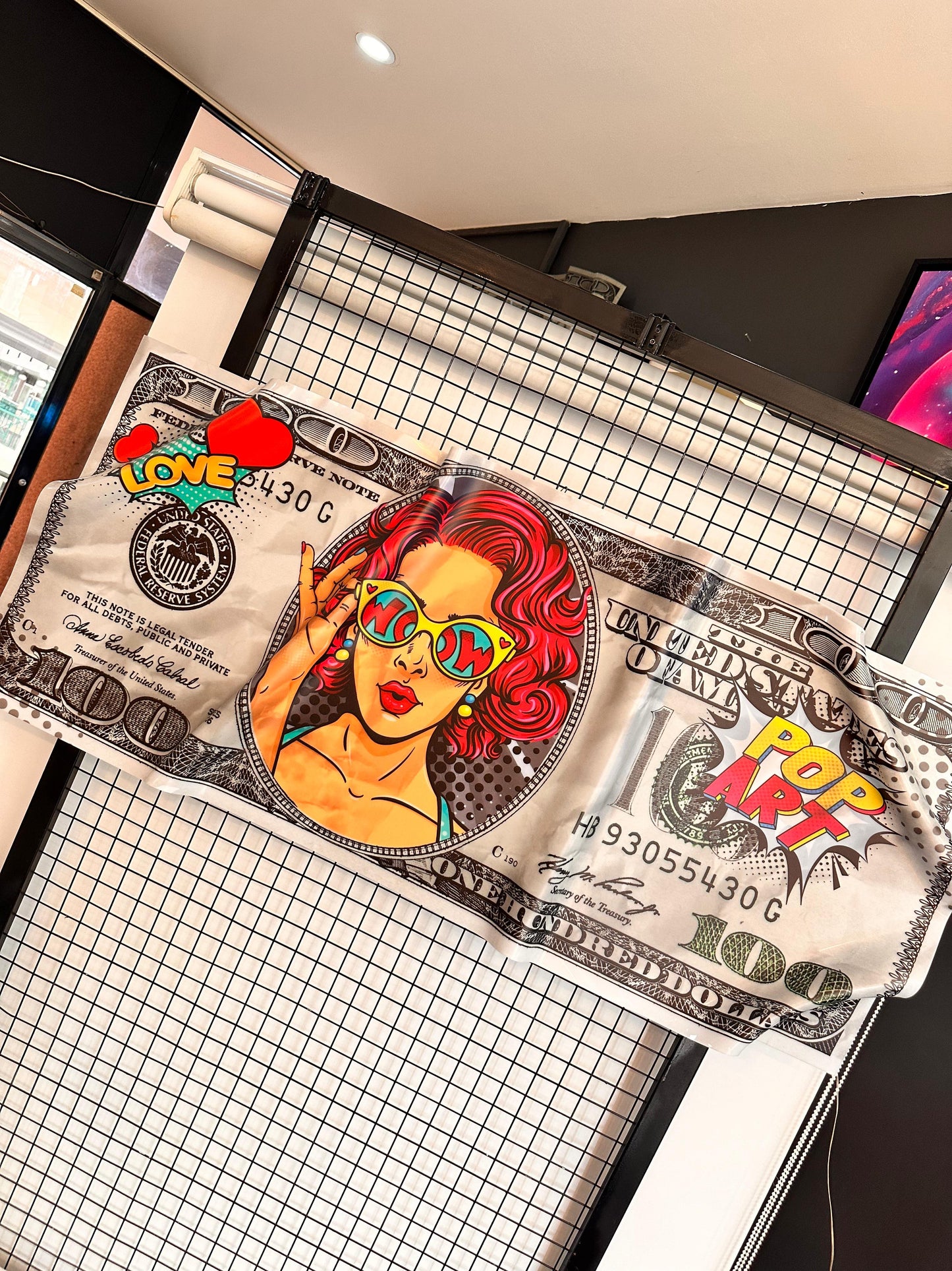 Custom Deformed Dollar Wall Art – Personalized Pop Art Money Decor – Handmade UV Printed 3D Dollar Sign