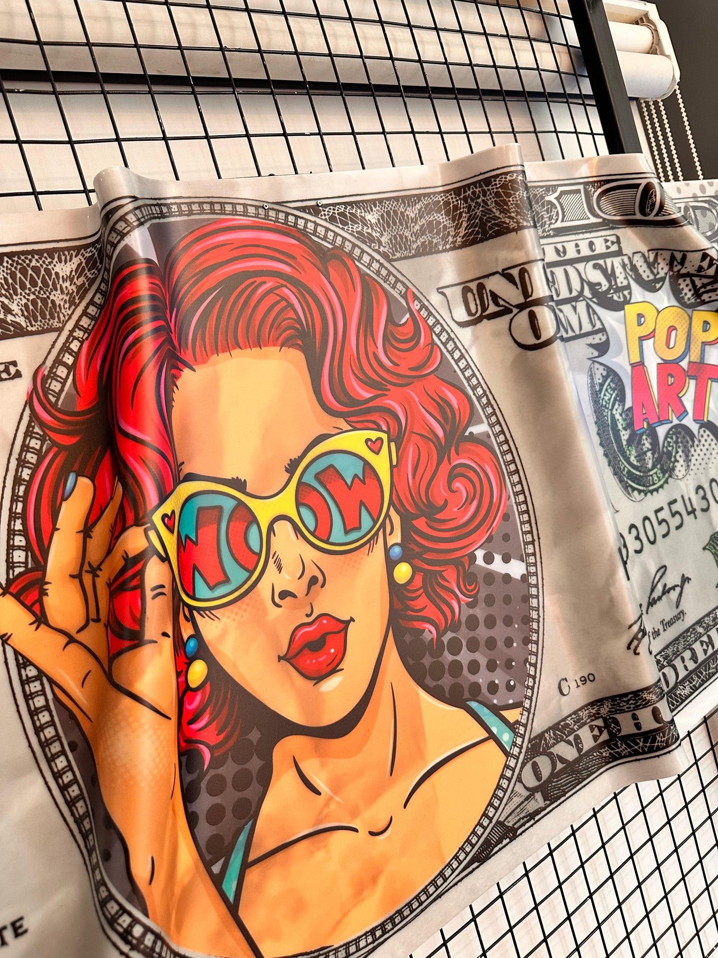 Custom Deformed Dollar Wall Art – Personalized Pop Art Money Decor – Handmade UV Printed 3D Dollar Sign