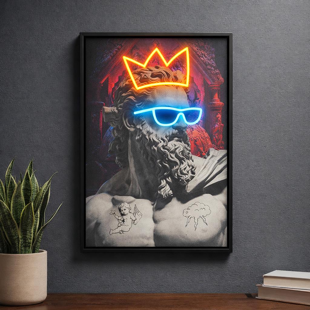 King Statue Neon Sign