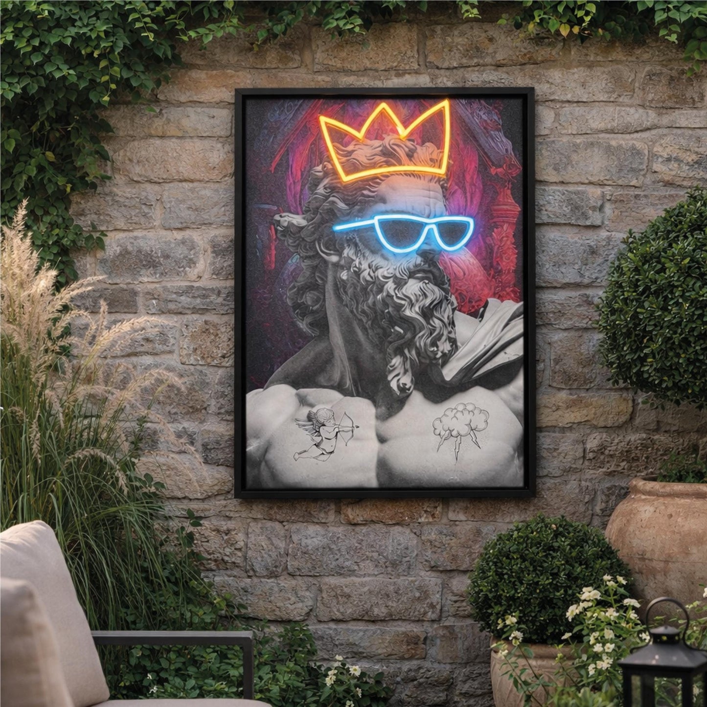 King Statue Neon Sign