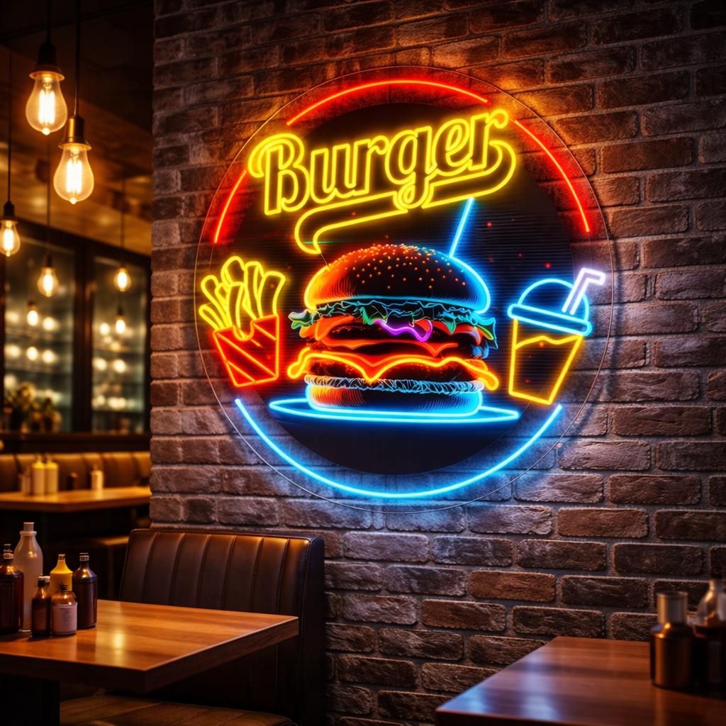 Burger Neon Sign