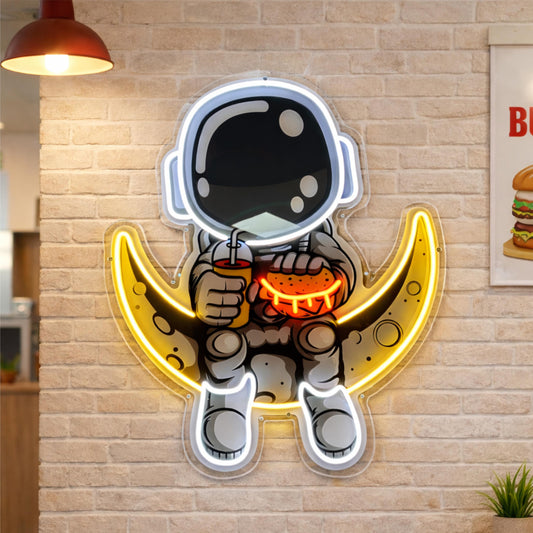 Astronaut Burger Neon Sign