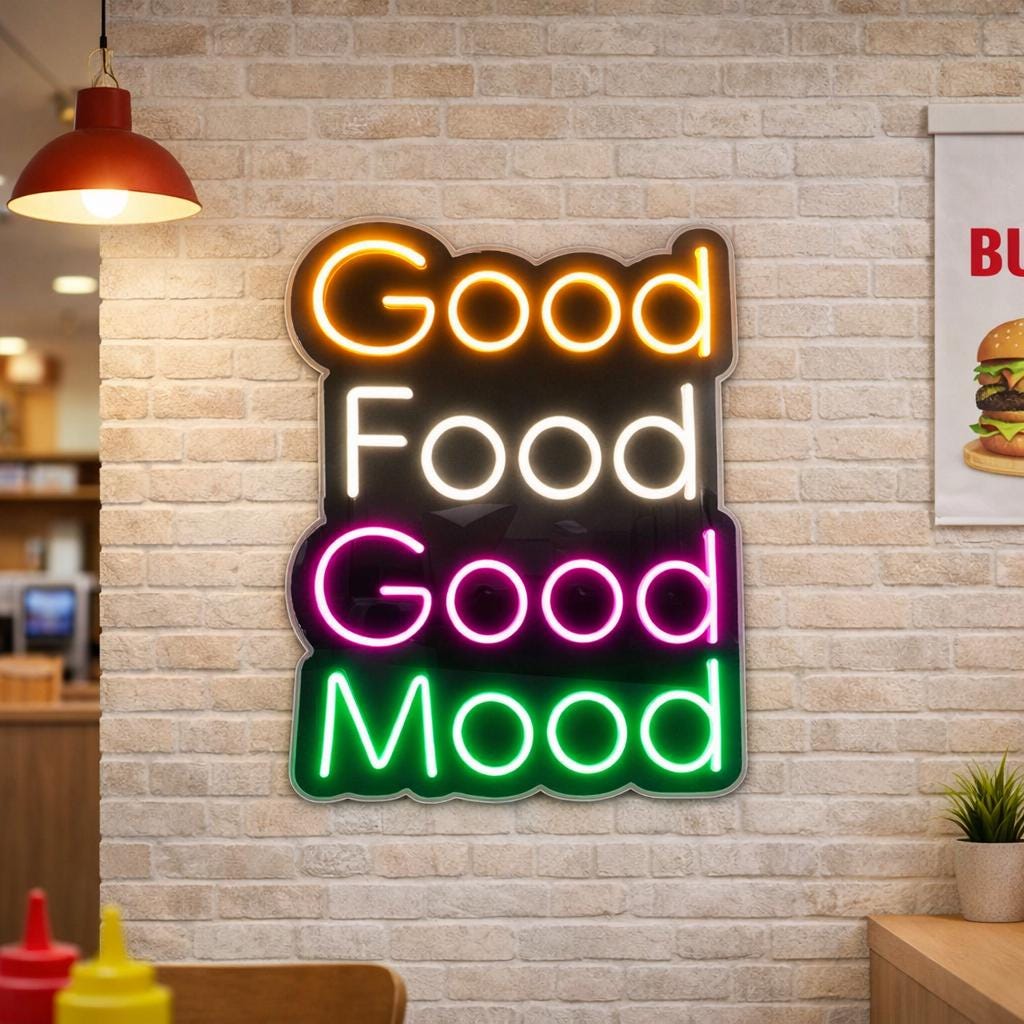 Good Food Good Mood Neon Sign