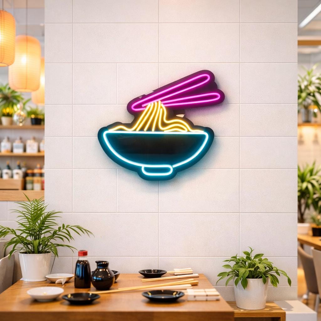 Ramen Bowl Neon Sign