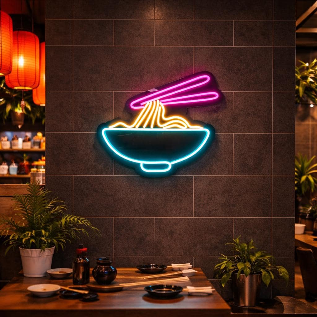 Ramen Bowl Neon Sign