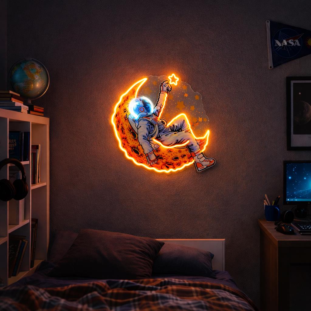 Dreamer Astronaut Neon Sign