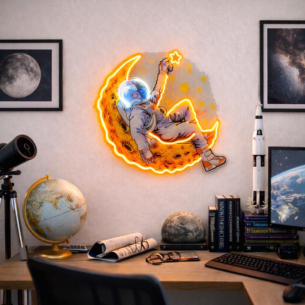 Dreamer Astronaut Neon Sign