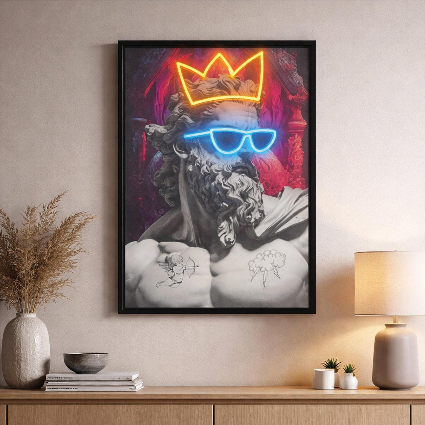 King Statue Neon Sign