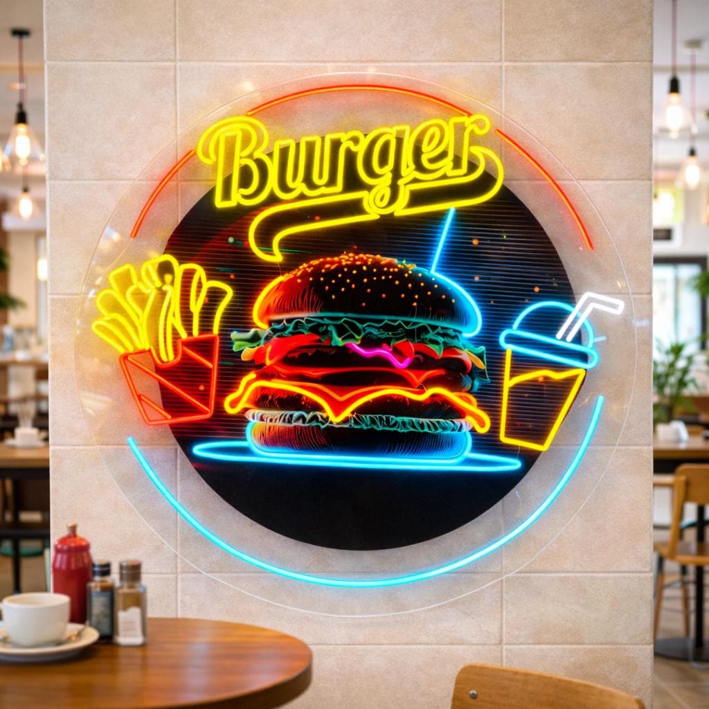 Burger Neon Sign