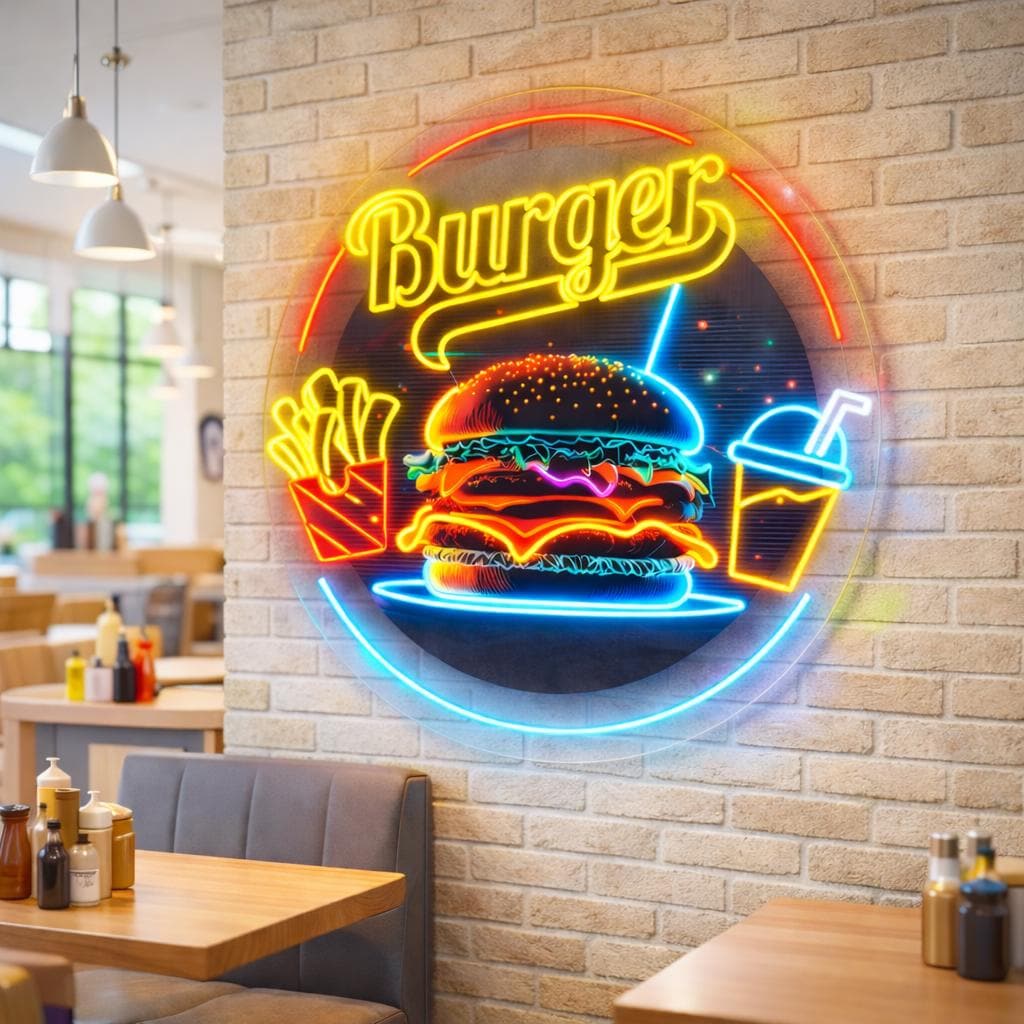 Burger Neon Sign