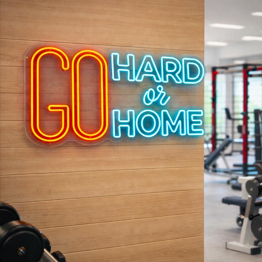 Go Hard Or Go Home Neon Sign