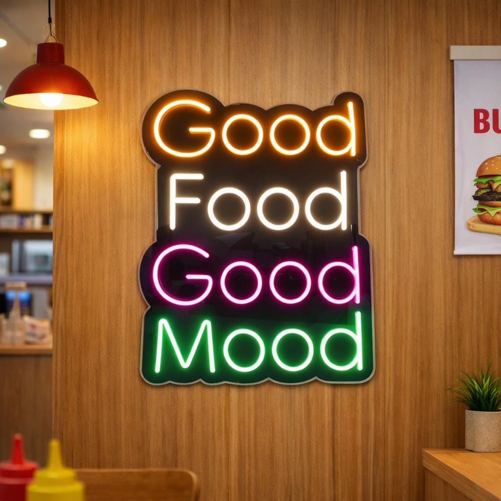 Good Food Good Mood Neon Sign