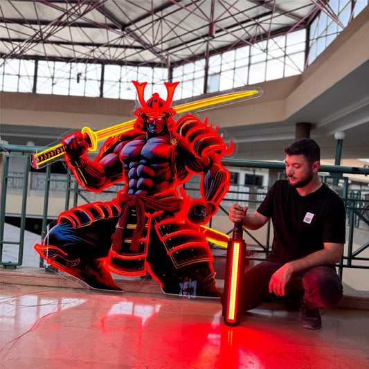 Samurai Warrior Neon Sign