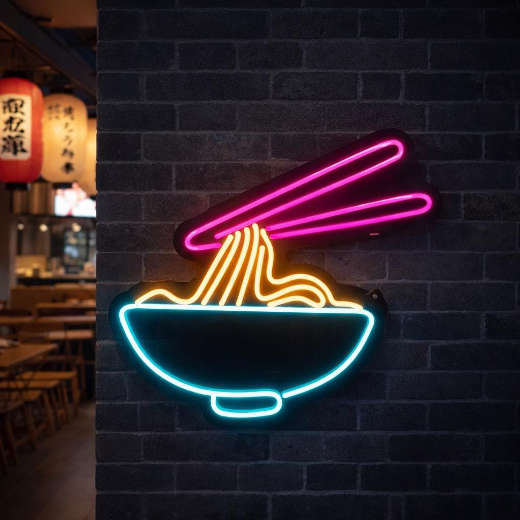 Ramen Bowl Neon Sign