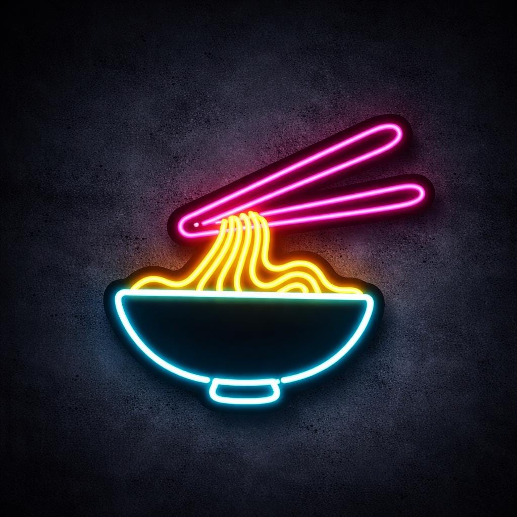 Ramen Bowl Neon Sign