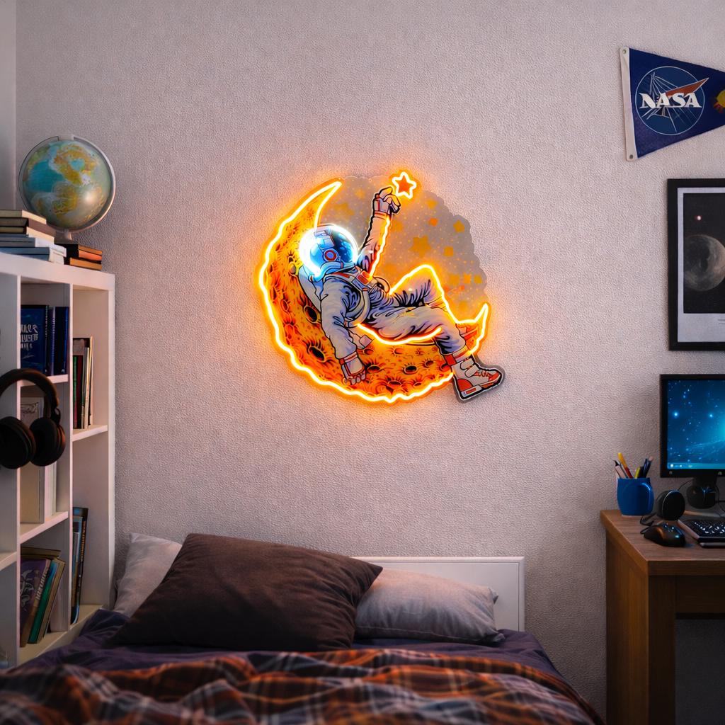 Dreamer Astronaut Neon Sign